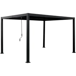 Pergola in Alluminio Sirio con Alette Regolabili Grigia 3x4
