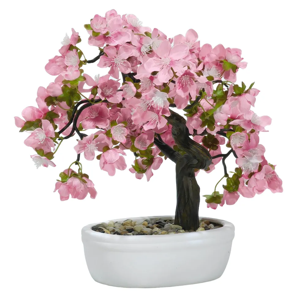 Pianta artificiale Bonsai Ciliegio in vaso