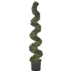 Pianta artificiale Bosso a spirale in vaso h110 cm