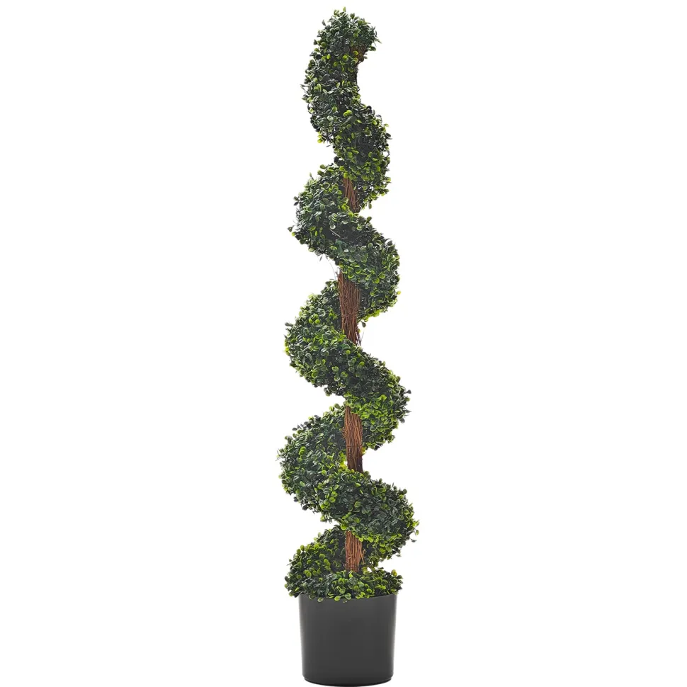 Pianta artificiale Bosso a spirale in vaso h110 cm