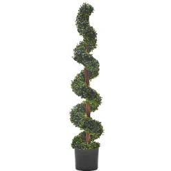 Pianta artificiale Bosso a spirale in vaso h110 cm