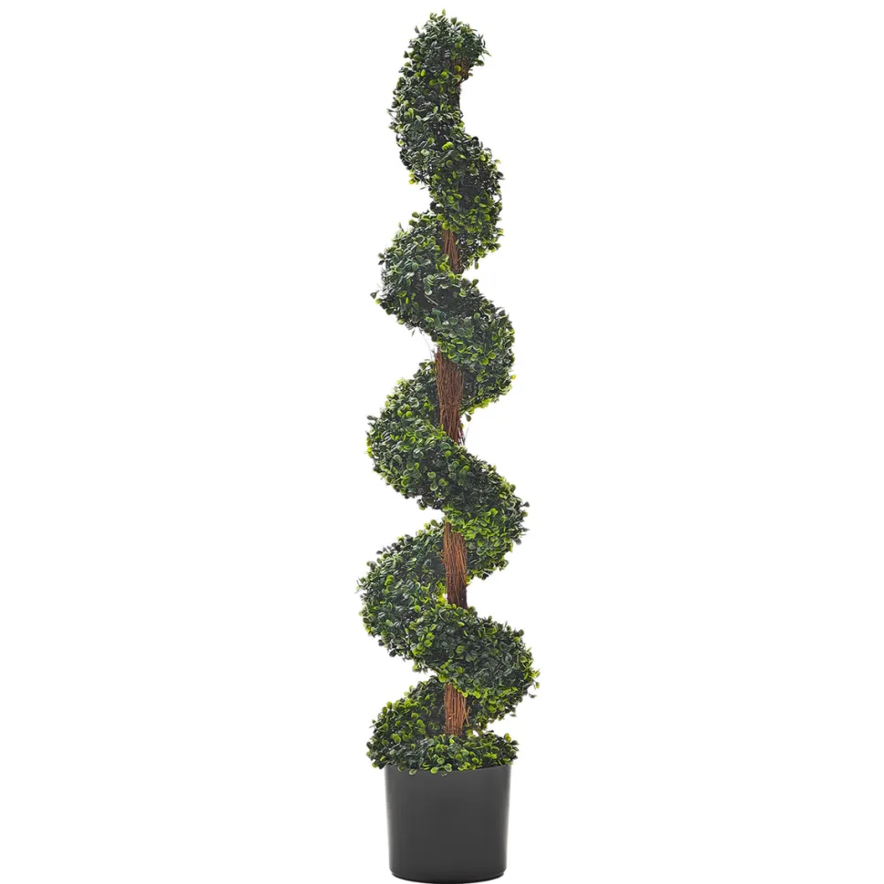 Pianta artificiale Bosso a spirale in vaso h110 cm