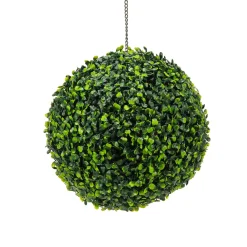 Pianta artificiale Bosso con foglie verdi diametro 28 cm
