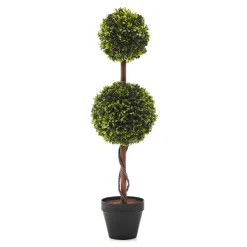 Pianta artificiale Bosso in vaso h63 cm