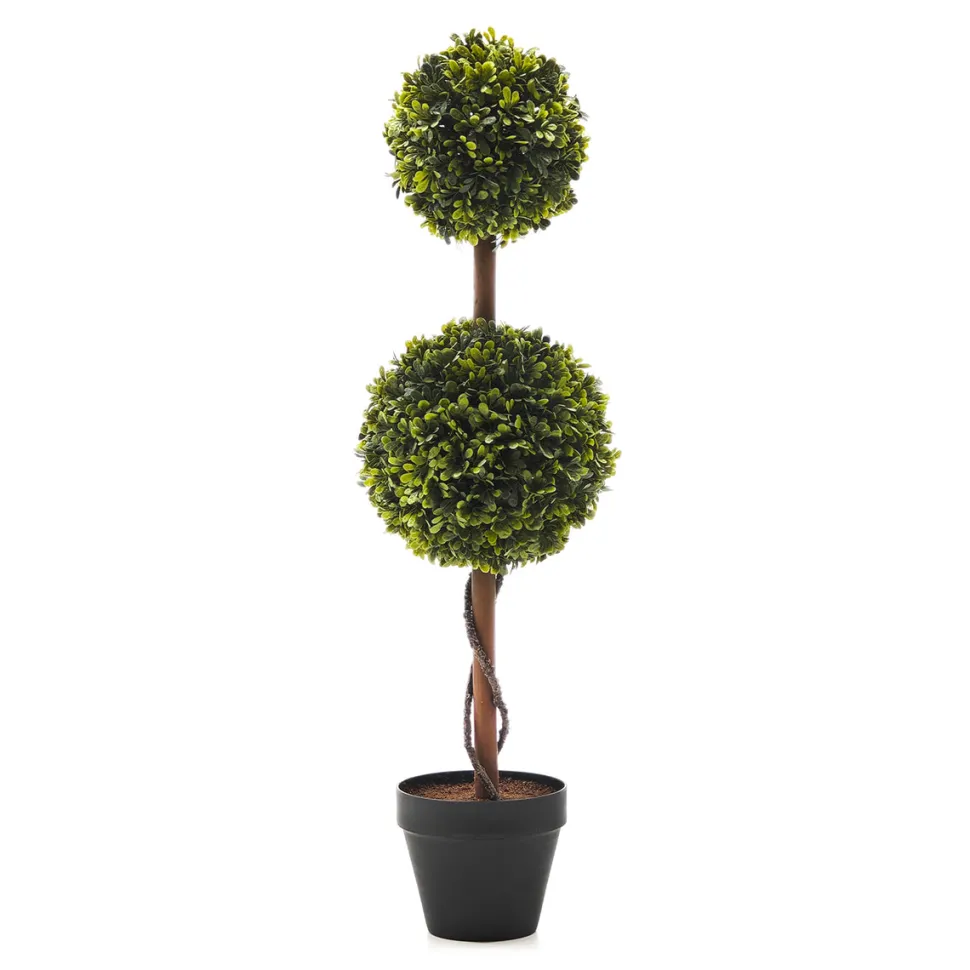 Pianta artificiale Bosso in vaso h63 cm