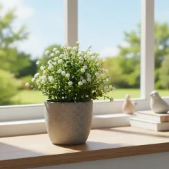 Pianta Artificiale con Vaso Decorazione Floreale