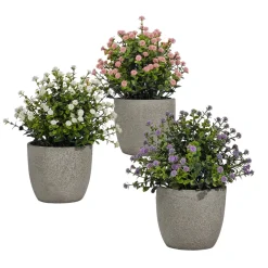 Pianta Artificiale con Vaso Decorazione Floreale