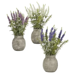 Pianta Artificiale Lavanda con Vaso