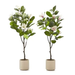 Pianta Artificiale Magnolia in vaso