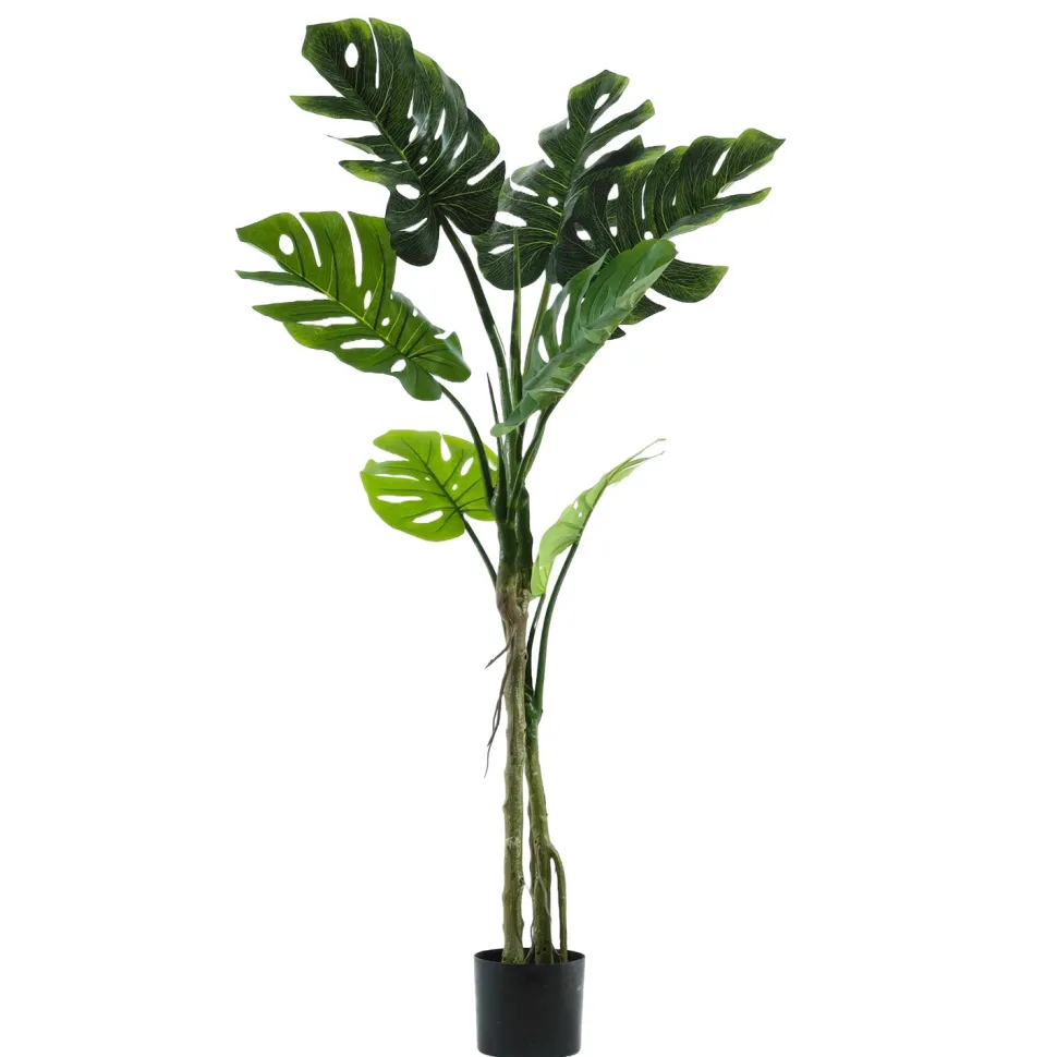 Pianta artificiale Monstera deliciosa in vaso h130 cm