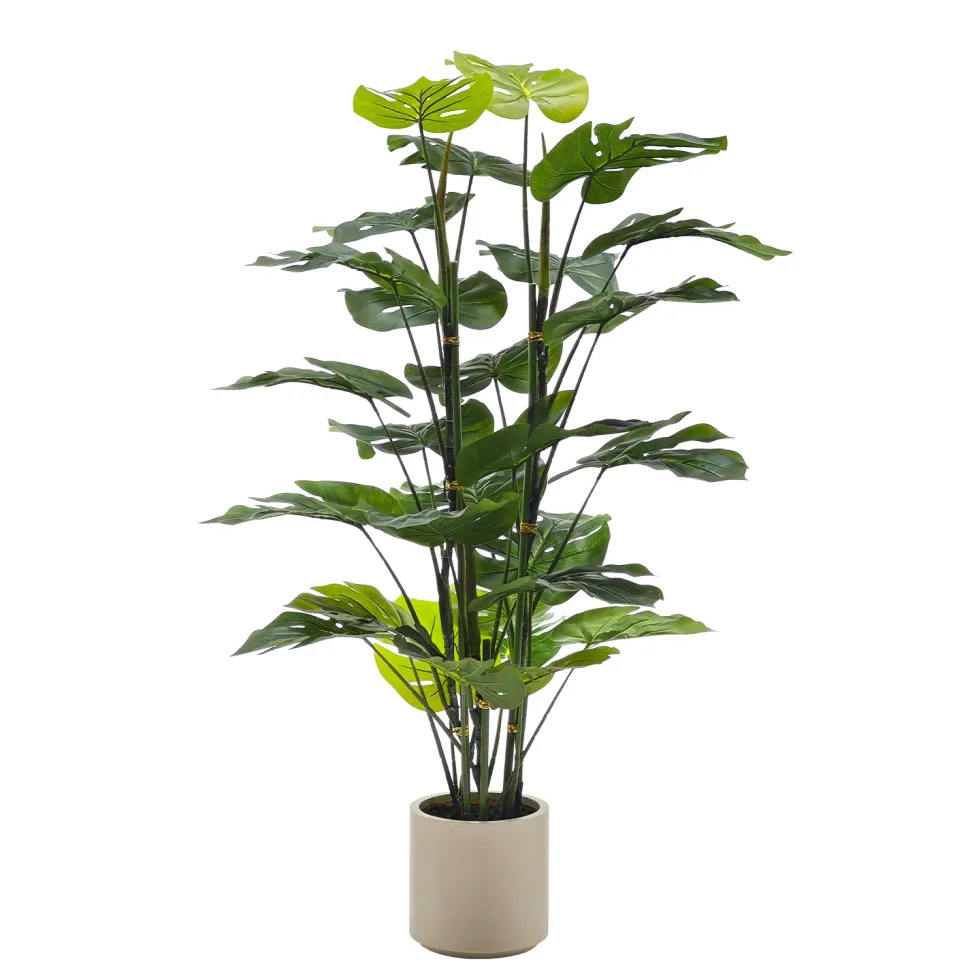 Pianta Artificiale Monstera Deliciosa in vaso