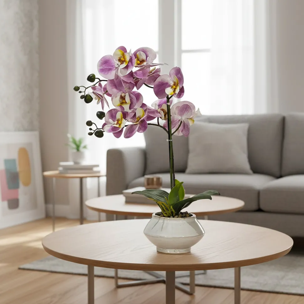 Pianta Artificiale Orchidea in vaso
