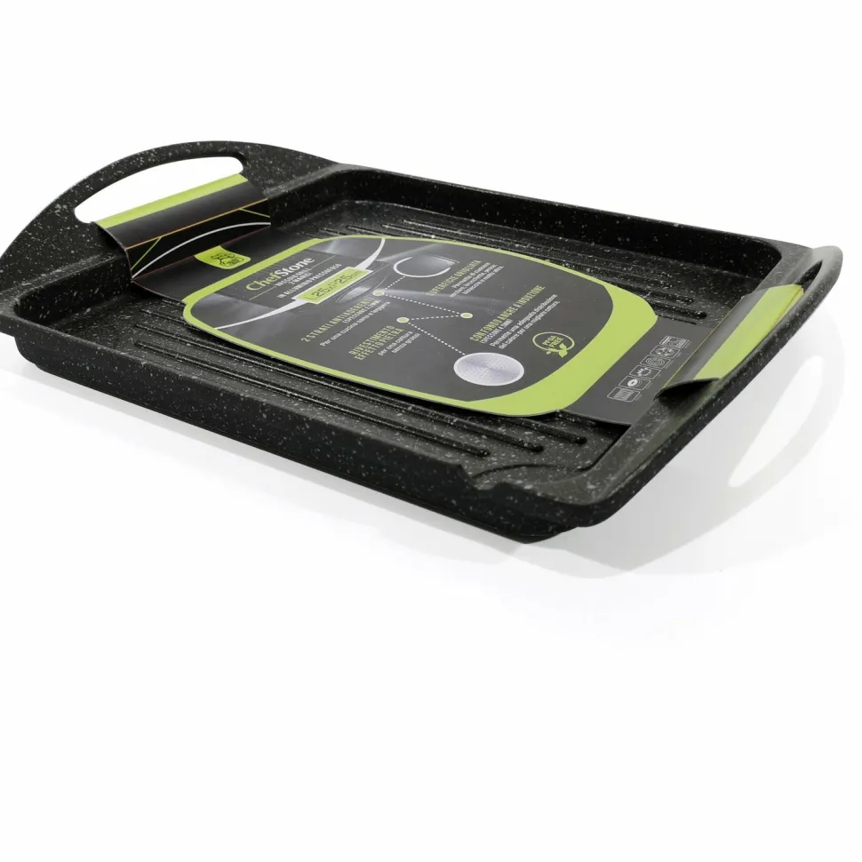 Piastra Grill con 2 manici e fondo a induzione Linea ChefStone 25x25 cm