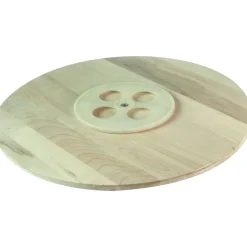 Piatto tondo girevole in legno di betulla diametro 50 cm