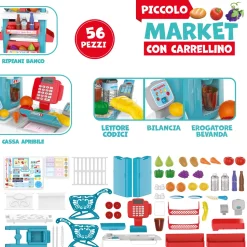 Piccolo Market con Carrellino 56 pezzi