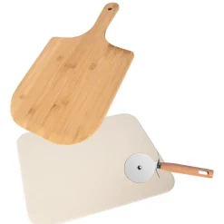 Pietra refrattaria rettangolare per pizza con taglia pizza 38x30 cm spessore 1 cm