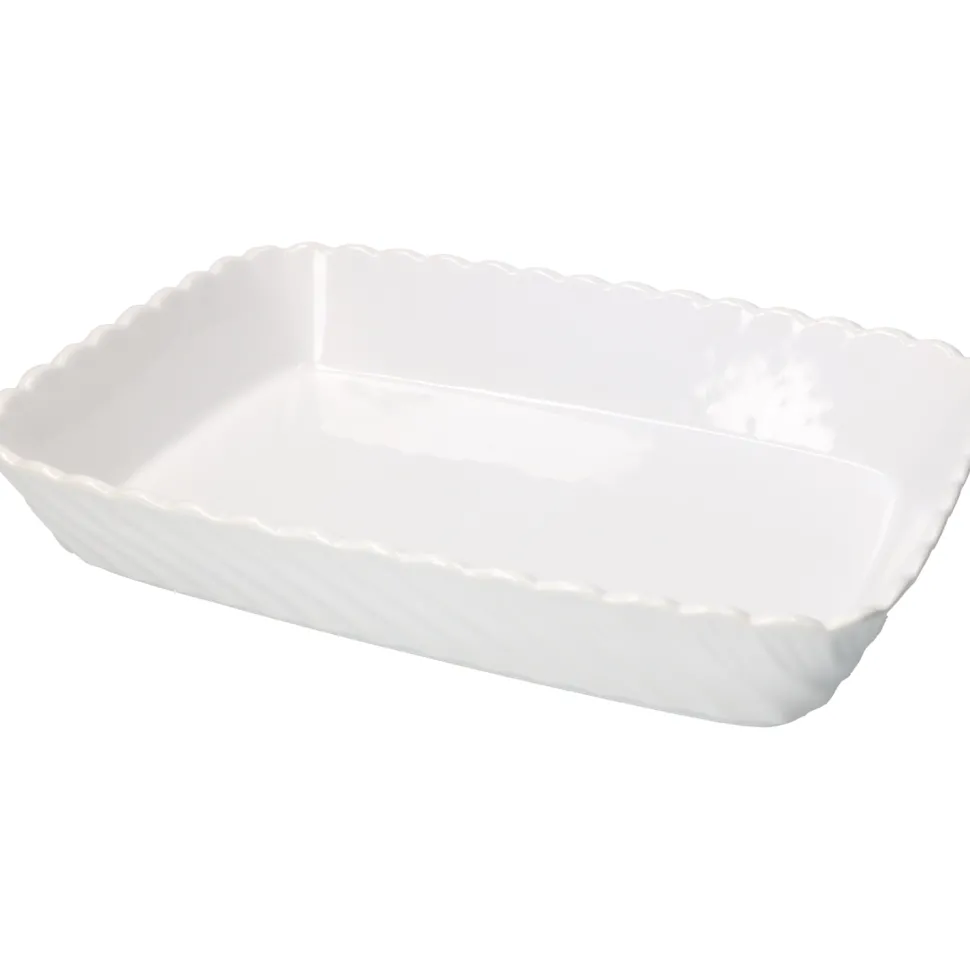 Pirofila Rettangolare in stoneware Bianca