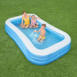 Piscina Family Gonfiabile Rettangolare a 3 Anelli
