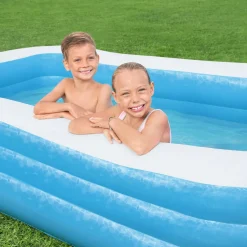 Piscina Family Gonfiabile Rettangolare a 3 Anelli