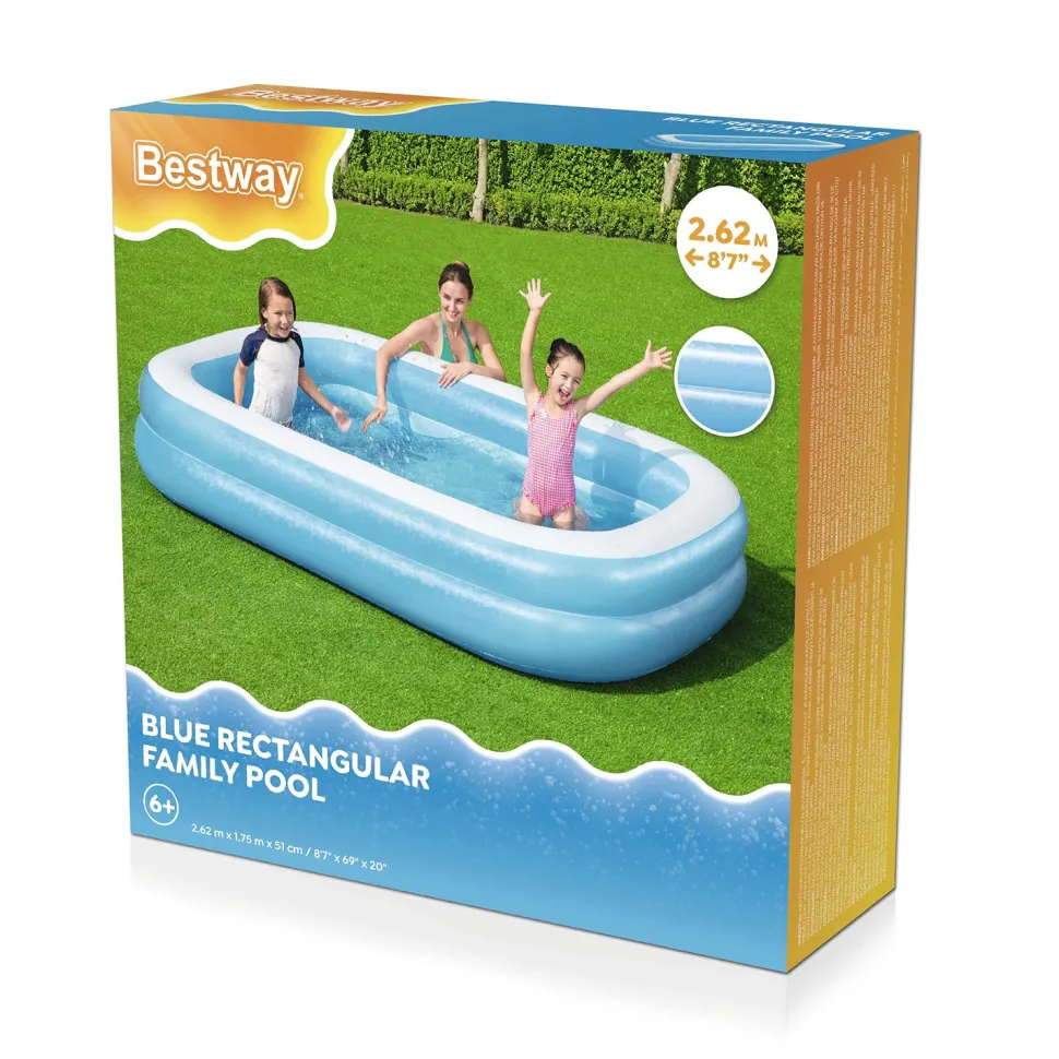 Piscina Family gonfiabile rettangolare a 2 anelli