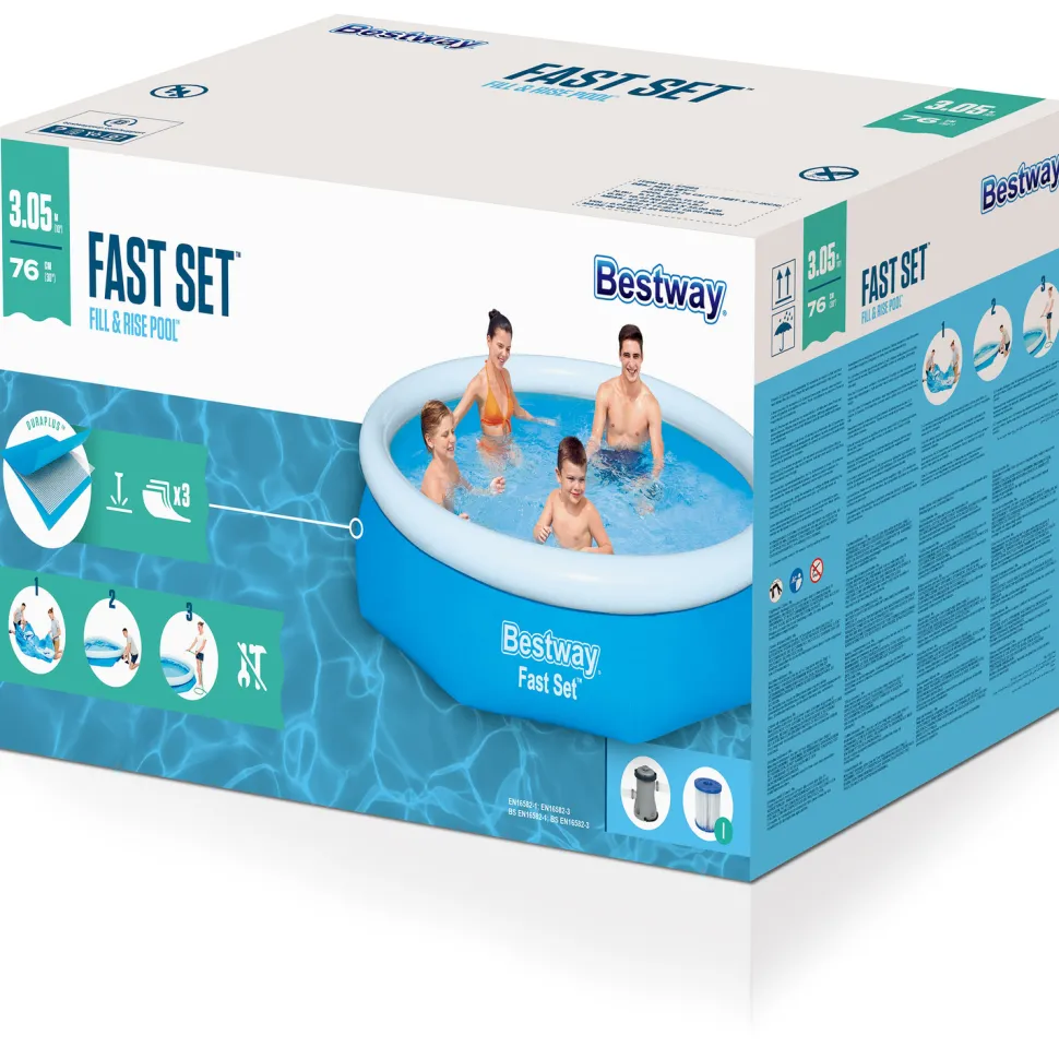 Piscina Fuori Terra Gonfiabile Fast Set™ con Pompa e Filtro