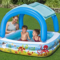 Piscina per Bambini Pesci Tropicali con tetto di protezione solare