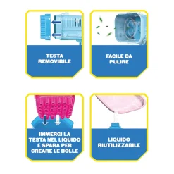 Pistola Spara Bolle di Sapone 69 Fori