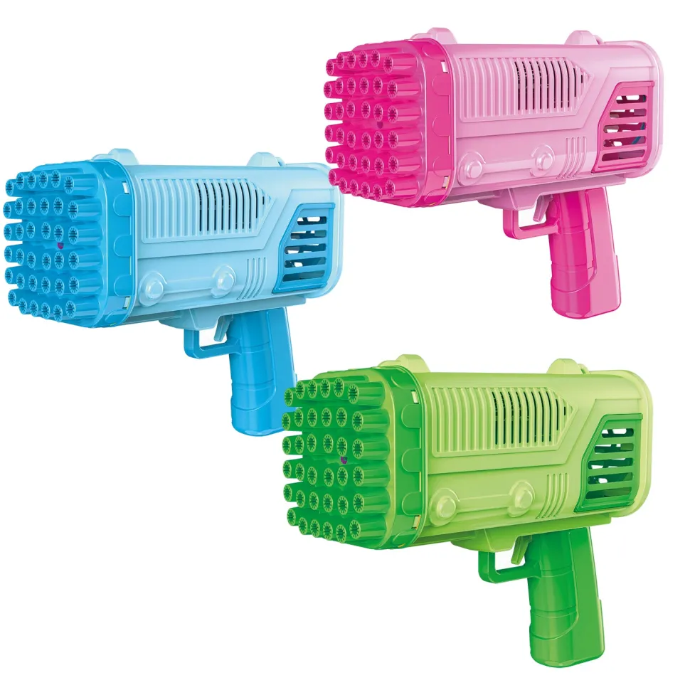 Pistola Spara Bolle di Sapone 36 Fori