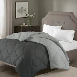 Piumino Matrimoniale in microfibra Cape Horn bicolore Titanio/Grigio 200x250 cm