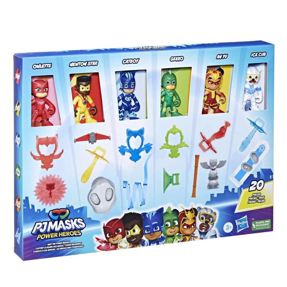 PJ Masks Power Heroes Set 6 Personaggi con Accessori 20 Pezzi