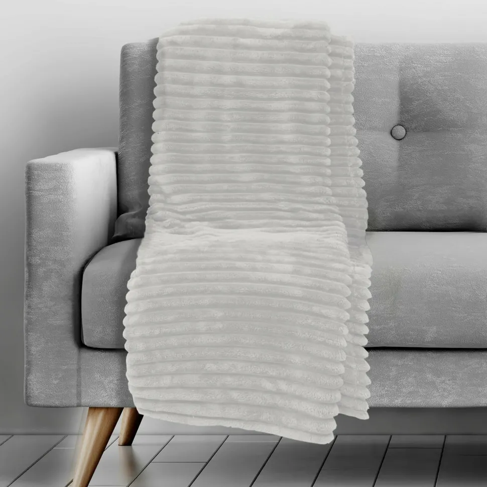Plaid Coperta Flanella Rigata 150x200 cm