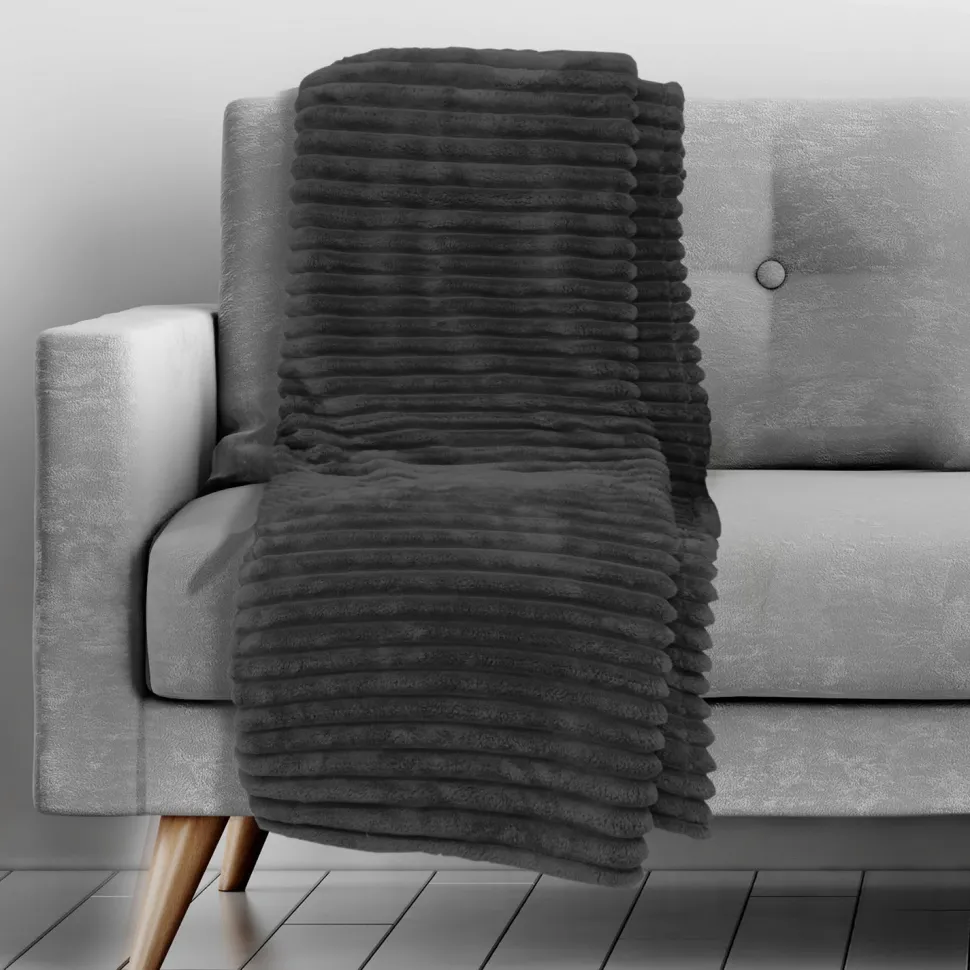 Plaid Coperta Flanella Rigata 150x200 cm