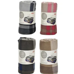 Plaid Coperta in pile decoro a quadri 125x150cm