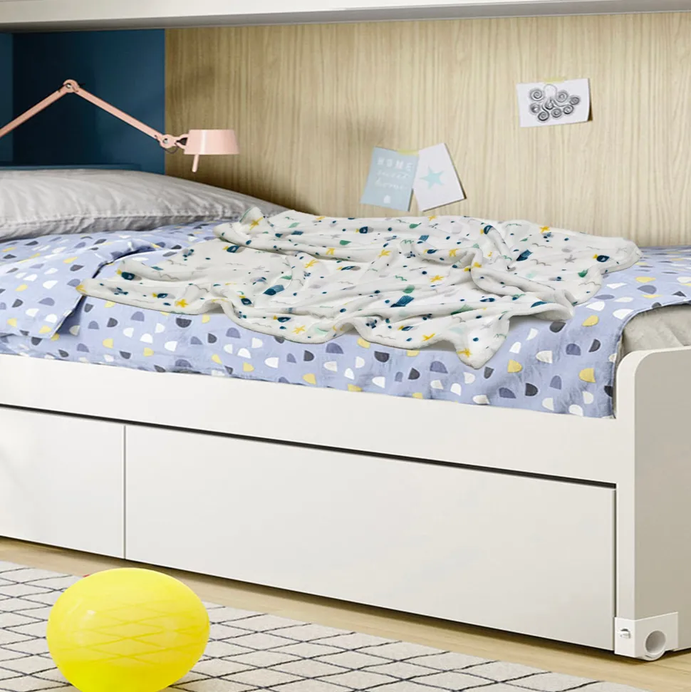 Plaid Morbido Bambini Fantasie Colorate h100x75 cm