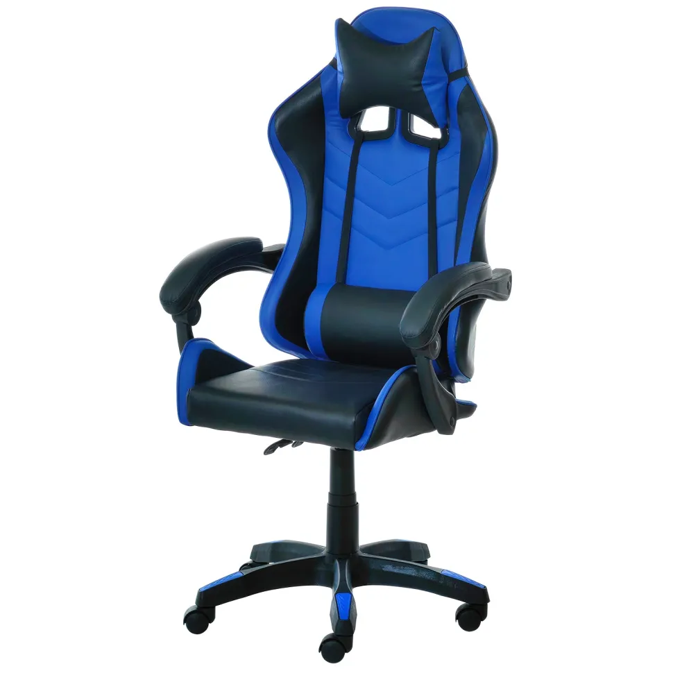Poltrona Gaming Blu e Nero