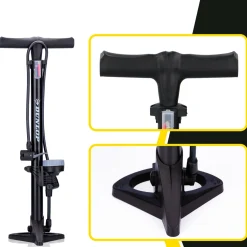 Pompa da Terra per Bicicletta con Manometro Analogico e Adattatori