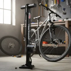 Pompa da Terra per Bicicletta con Manometro Analogico e Adattatori