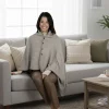Poncho Agnellato con 4 Bottoni 140x85 cm