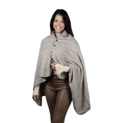 Poncho Agnellato con 4 Bottoni 140x85 cm
