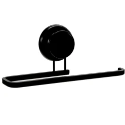 Porta asciugamani con Ventosa in Alluminio Nero Linea Tahoma Black 24 cm