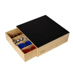 Porta Capsule in Bamboo con Piano in Vetro 3 in 1 Linea Natura