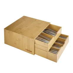 Porta Capsule in Bamboo 6 Scomparti Salvaspazio Multiuso Linea Natura