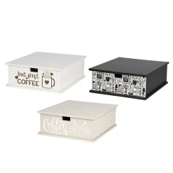 Porta capsule Linea Wooden 3 scomparti in MDF