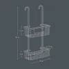 Portaoggetti Doccia 2 Piani C-Gancio Aluminium Collection