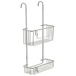 Portaoggetti Doccia 2 Piani C-Gancio Aluminium Collection