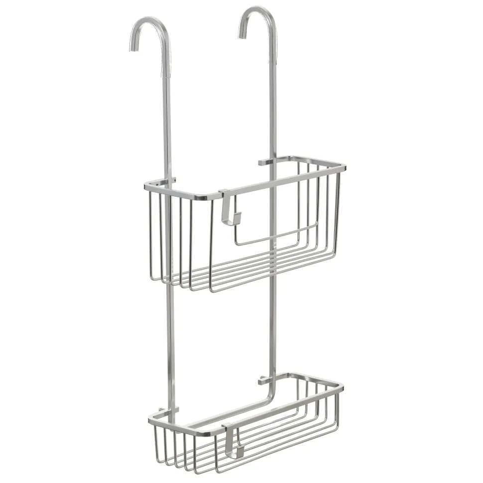 Portaoggetti Doccia 2 Piani C-Gancio Aluminium Collection