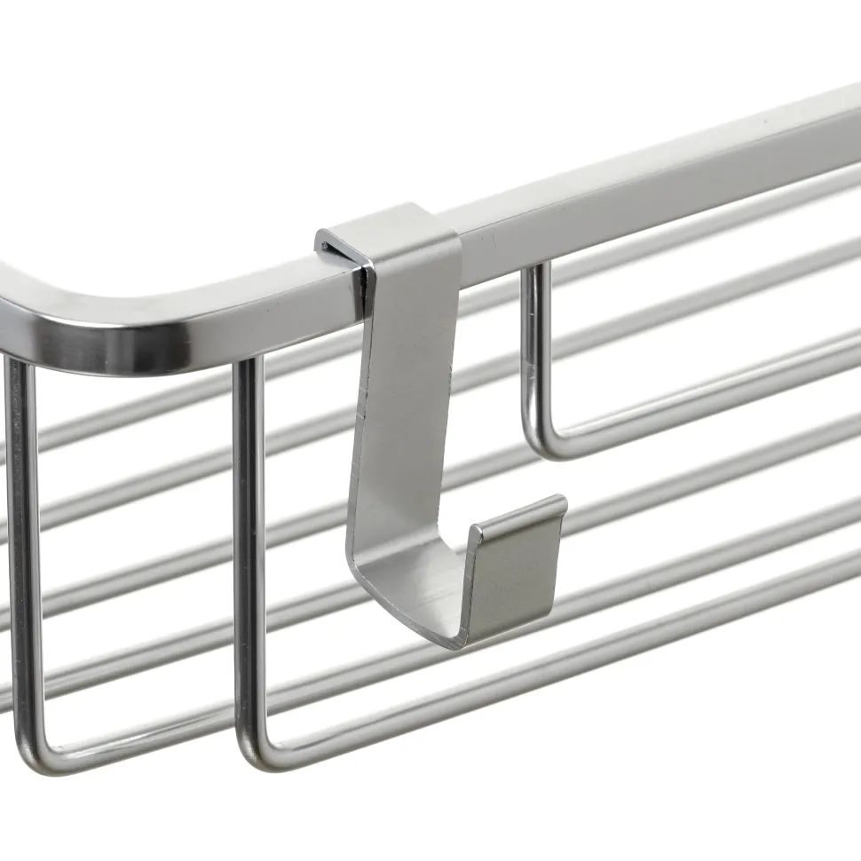 Portaoggetti Doccia 2 Piani C-Gancio Aluminium Collection