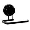 Porta rotolo con Ventosa in Alluminio nero Linea Tahoma Black