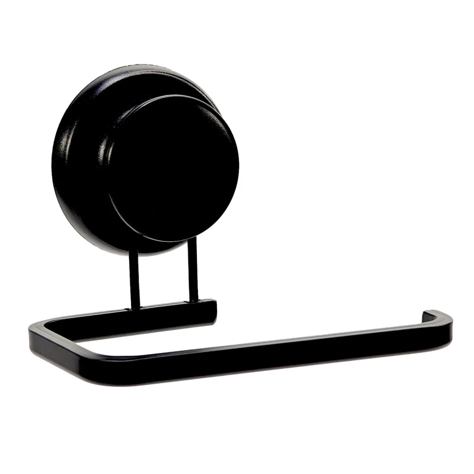 Porta rotolo con Ventosa in Alluminio nero Linea Tahoma Black