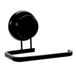Porta rotolo con Ventosa in Alluminio nero Linea Tahoma Black